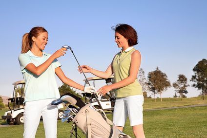 Golferinnen beim Training