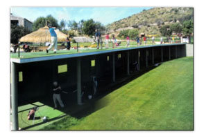 Pula Golfplatz mit Driving Range im Nordosten Mallorcas Driving Range beide Ebenen