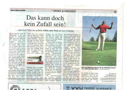 Zeitungsartikel Golfkolumne